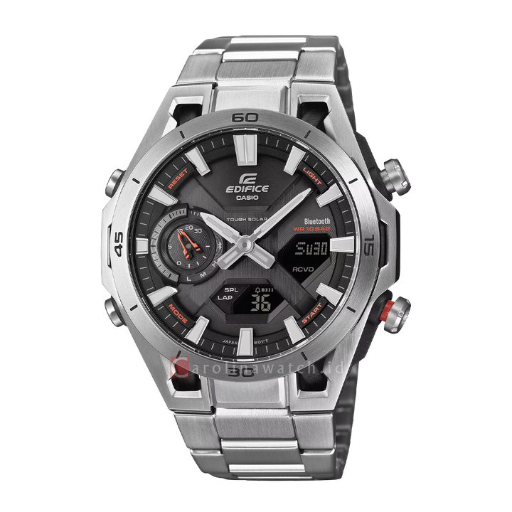 Jam Tangan Casio Edifice Sospensione ECB-2300D-1A Men Black Dial Stainless Steel Band