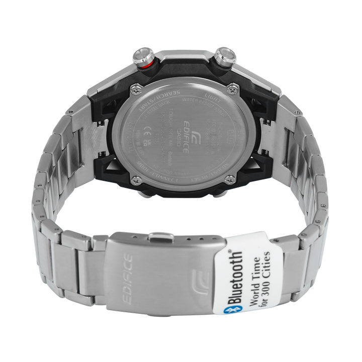 Jam Tangan Casio Edifice Sospensione ECB-2300D-1A Men Black Dial Stainless Steel Band