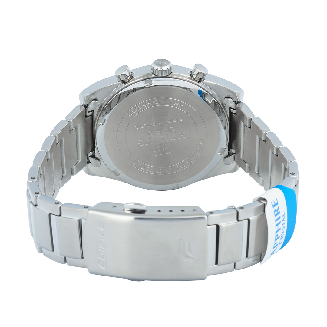 Jam Tangan Casio Edifice Standard Chronograph EFB-730D-2A Men Blue Dial Stainless Steel Band