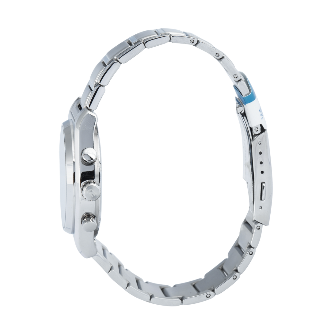 Jam Tangan Casio Edifice Standard Chronograph EFB-730D-7A Men Silver Dial Stainless Steel Strap