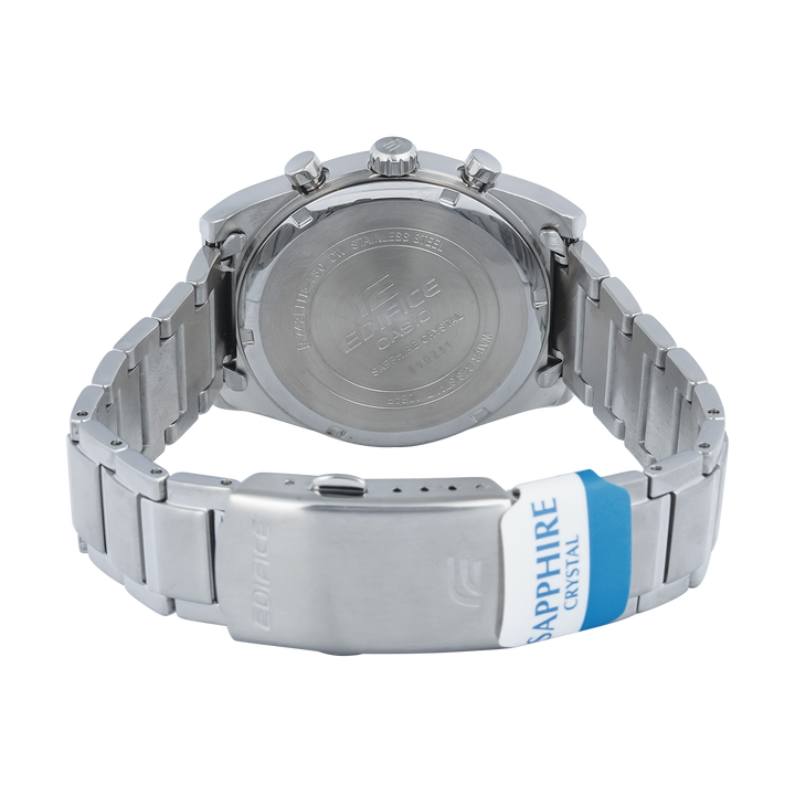 Jam Tangan Casio Edifice Standard Chronograph EFB-730D-7A Men Silver Dial Stainless Steel Strap