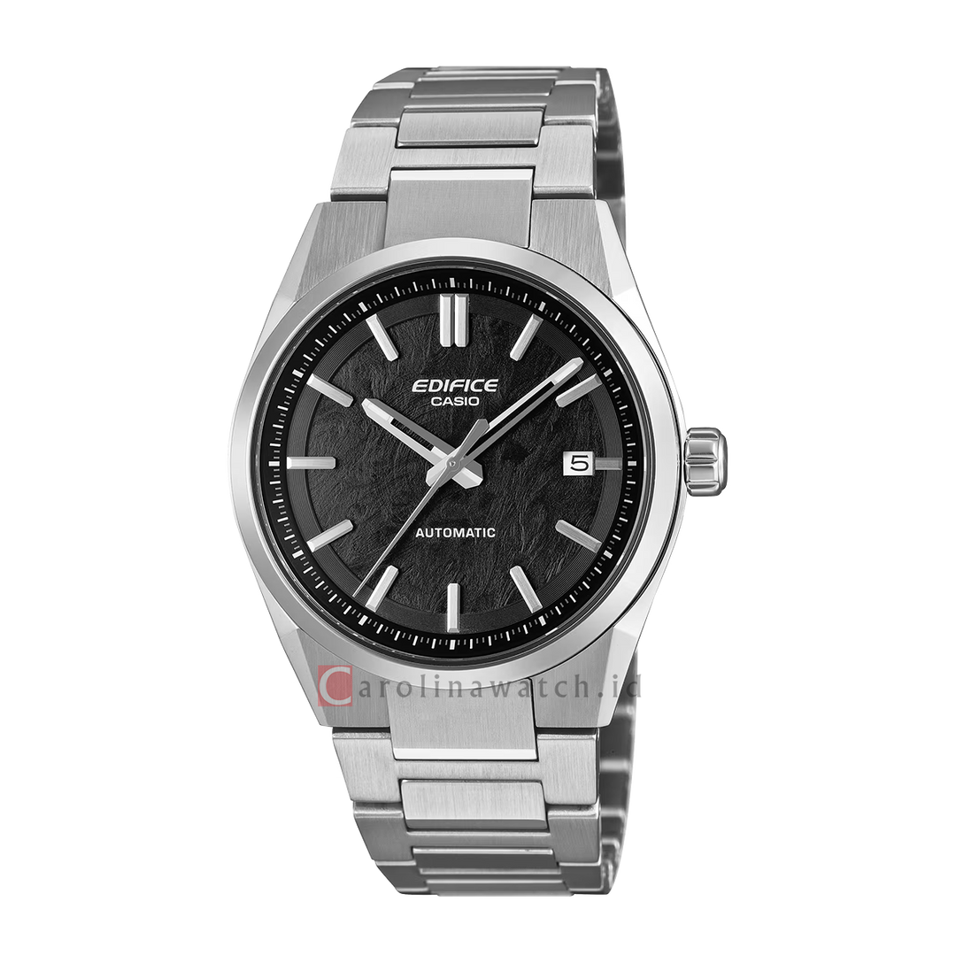 Jam Tangan Casio Edifice EFK-110D-1A Men Mechanical Black Dial Solid stainless steel Band