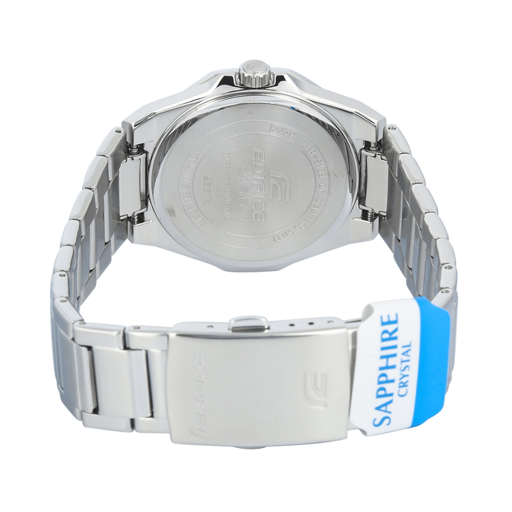 Jam Tangan Casio Edifice 3-Hand Analog EFR-S108DE-2A Sapphire Men Analog Dial Stainless Steel Band