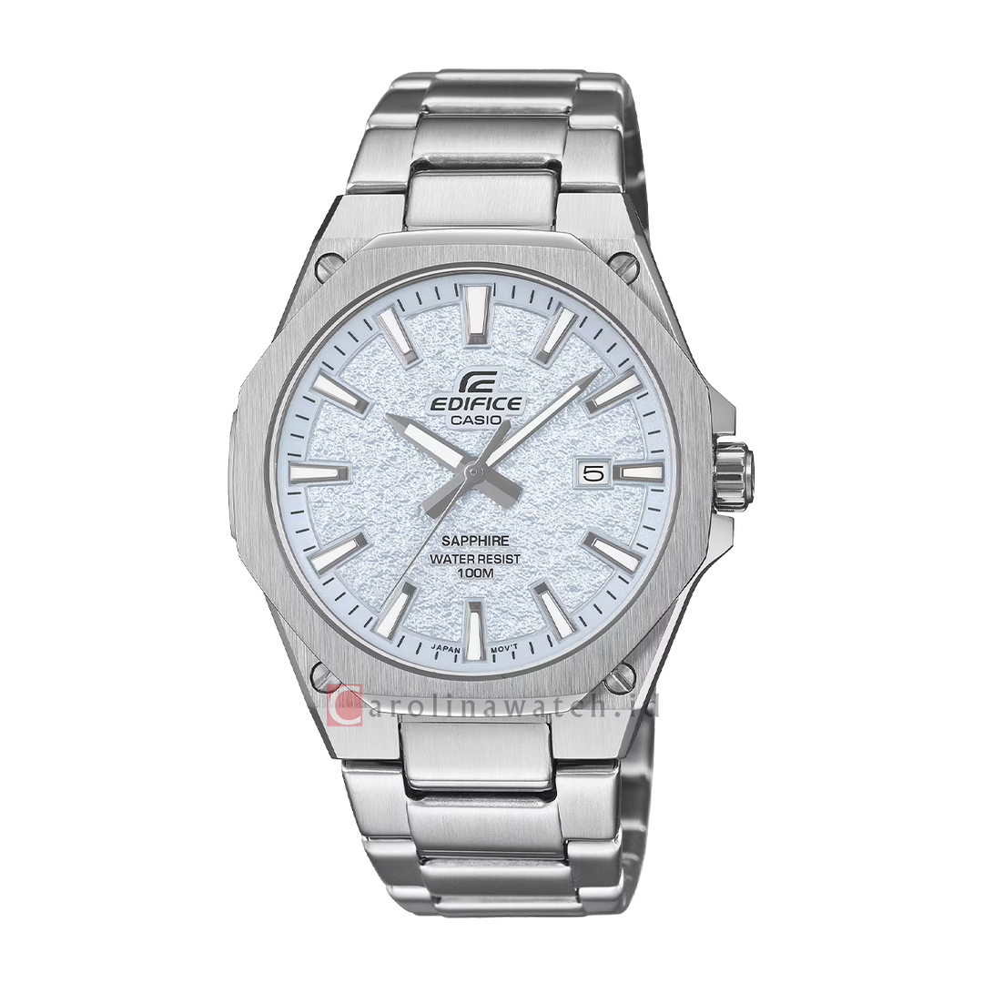 Jam Tangan Casio Edifice 3-Hand Analog EFR-S108DE-2A Sapphire Men Analog Dial Stainless Steel Band
