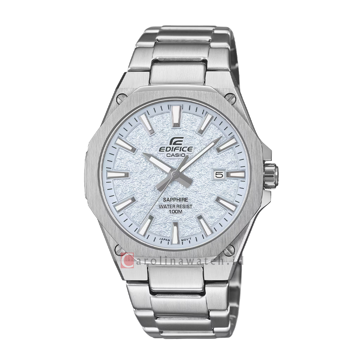 Jam Tangan Casio Edifice 3-Hand Analog EFR-S108DE-2A Sapphire Men Analog Dial Stainless Steel Band