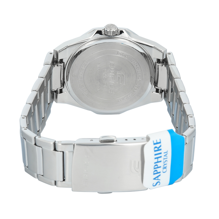Jam Tangan Casio Edifice 3-Hand Analog EFR-S108DE-8A Sapphire Men Silver Dial Stainless Steel Band