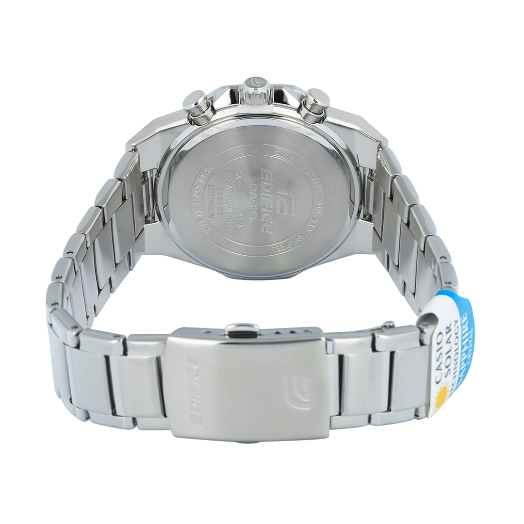 Jam Tangan Casio Edifice Slim Line EFS-S570D-3A Chronograph Tough Solar Men Green Dial Stainless Steel Band