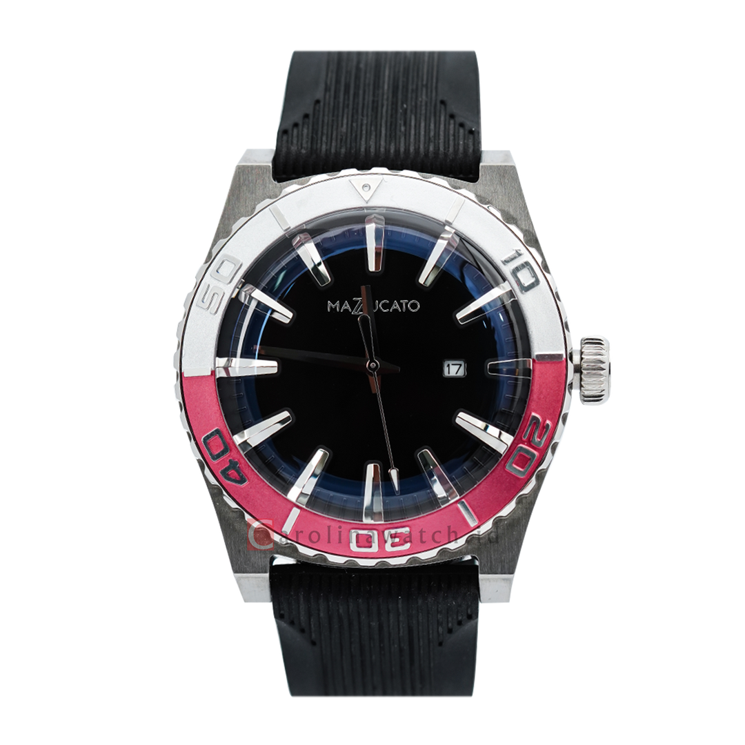 Jam Tangan Mazzucato EGO1MHV2 Men Black Dial Black Rubber Strap
