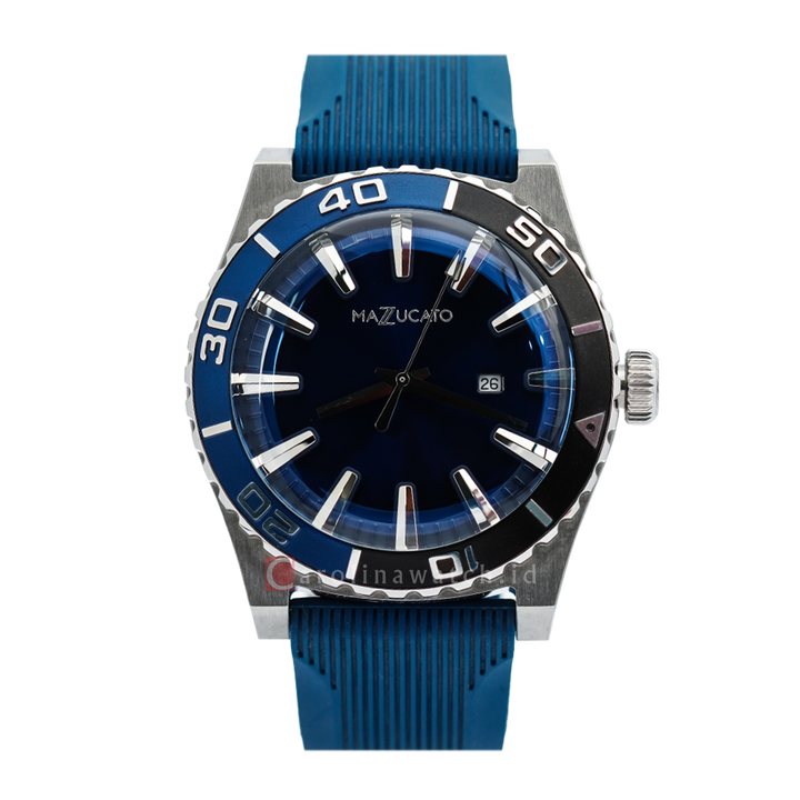 Jam Tangan Mazzucato EGO1MHV3 Men Blue Dial Blue Rubber Strap