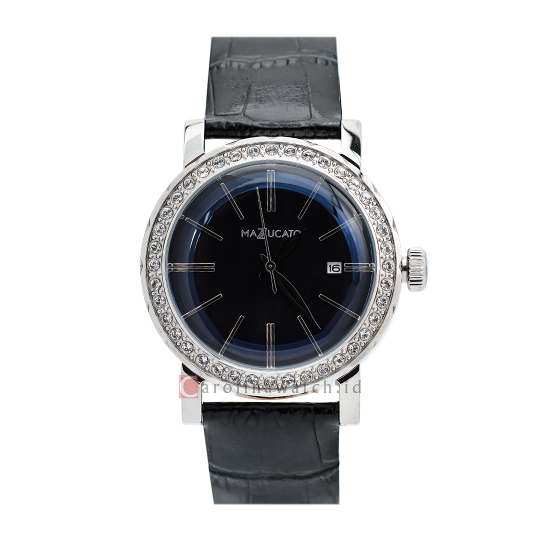 Jam Tangan Mazzucato EGO3LHV2 Women Black Dial Black Leather Strap
