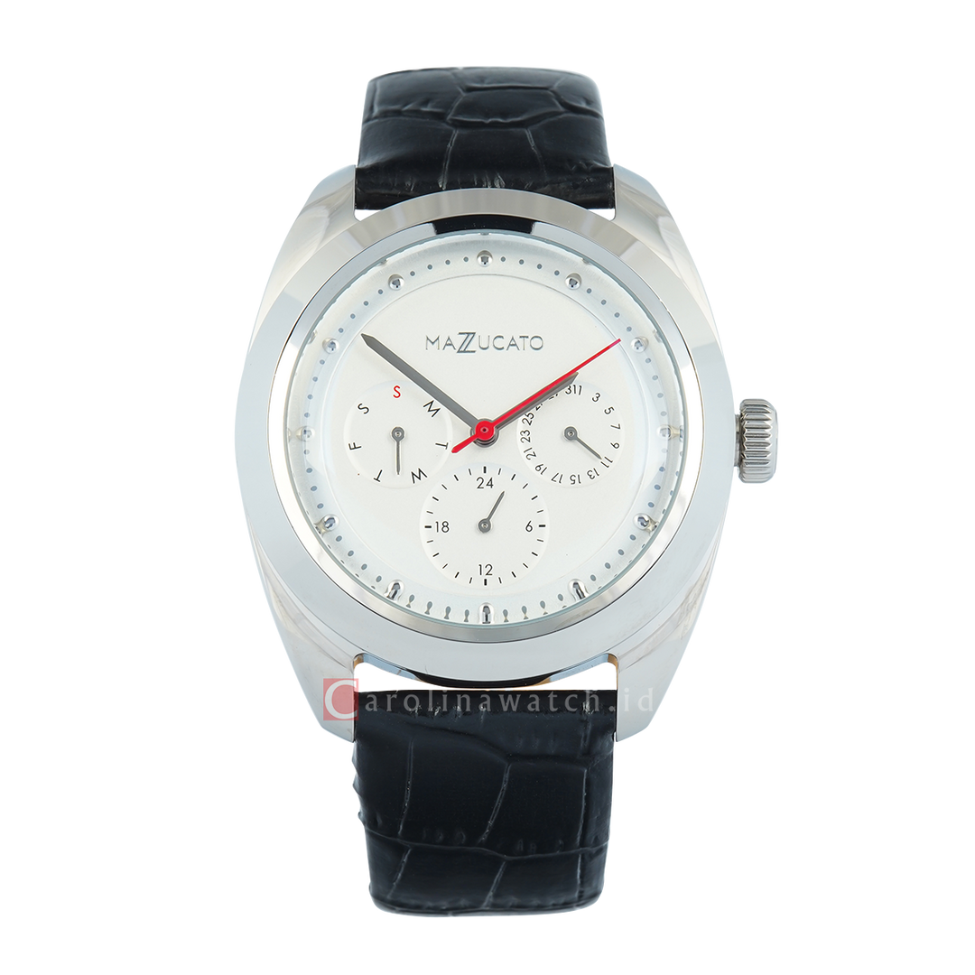 Jam Tangan Mazzucato EGO4LFV1-BA Women White Dial Black Leather Strap