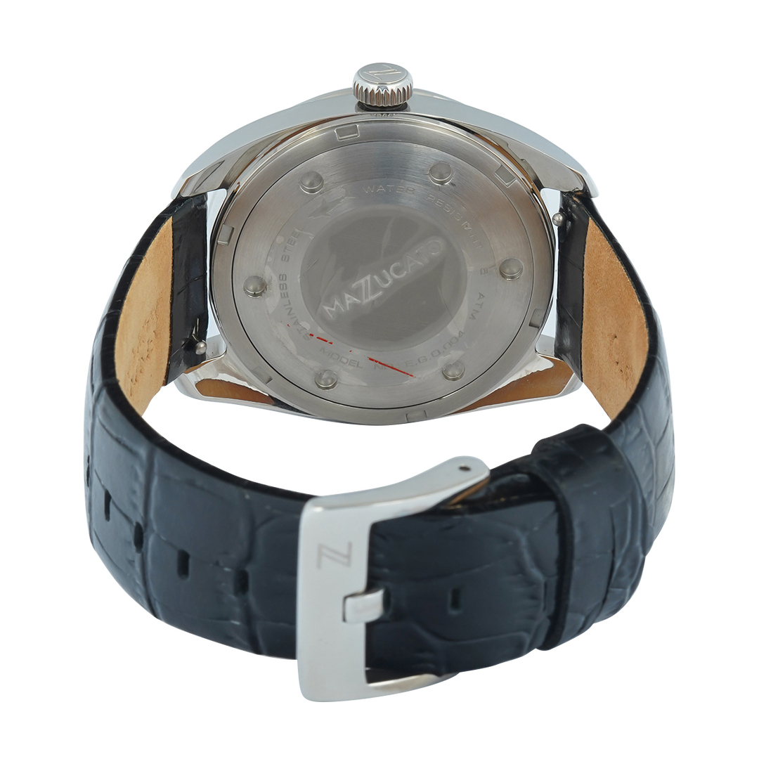 Jam Tangan Mazzucato EGO4LFV1-BA Women White Dial Black Leather Strap