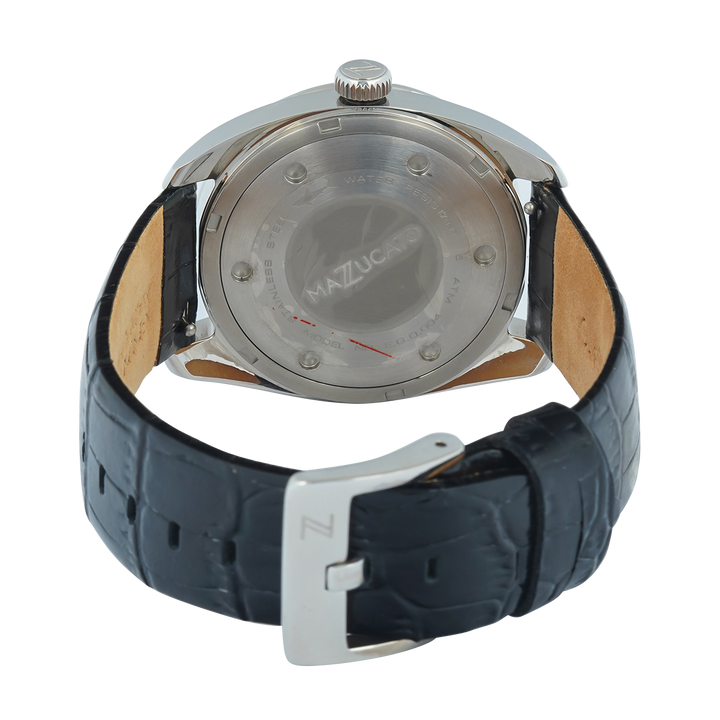 Jam Tangan Mazzucato EGO4LFV1-BA Women White Dial Black Leather Strap