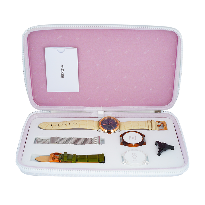 Jam Tangan Mazzucato EGO4LFV3 Women Analog Dial Leather Strap