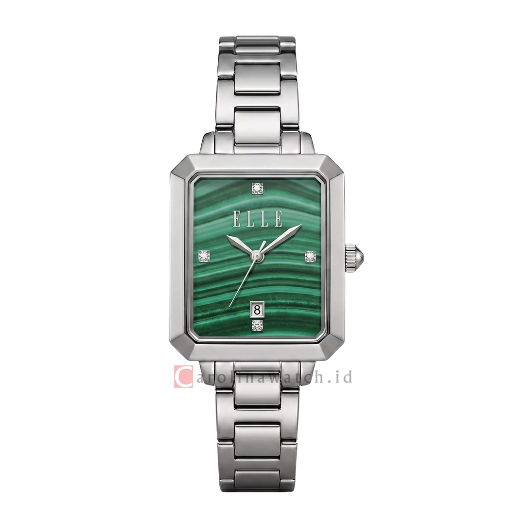 Jam Tangan ELLE FÉLICITÉ EL010-3S06B02 Women Green Dial Stainless Steel Strap
