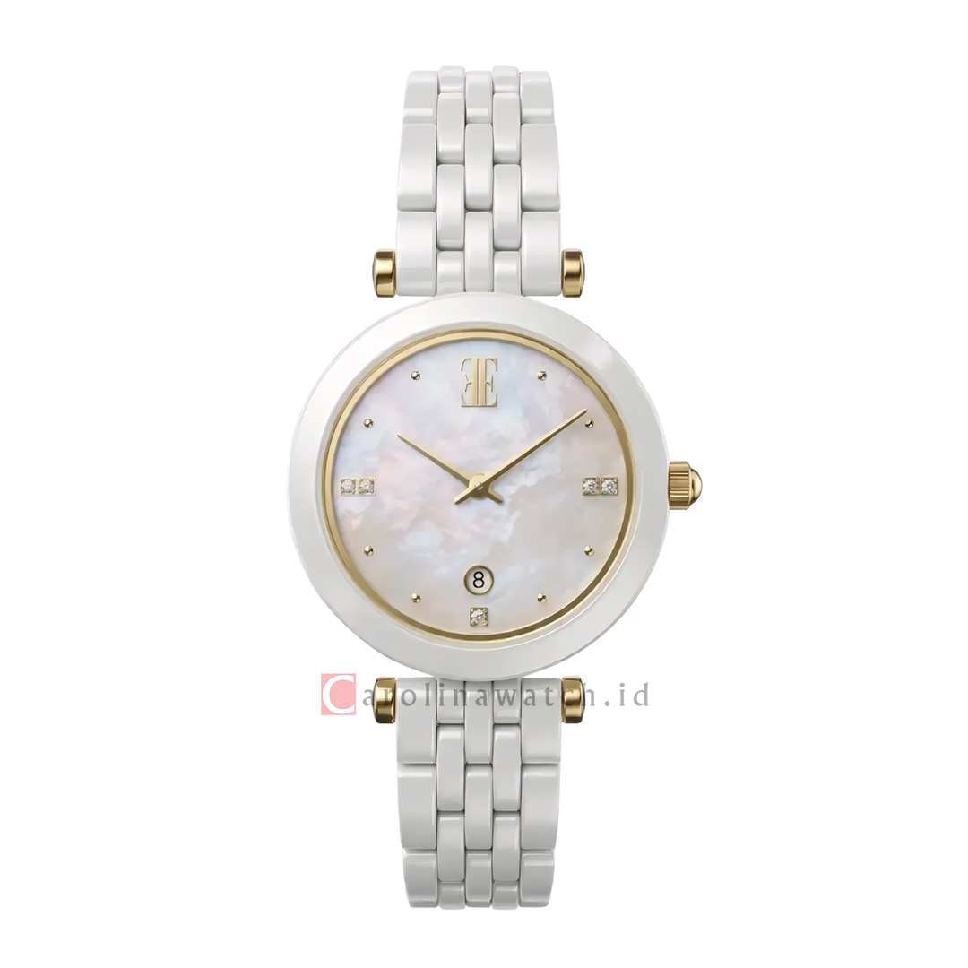 Jam Tangan ELLE Reine EL011-3CE10C01 Women Mother of Pearl Dial Ceramic Strap