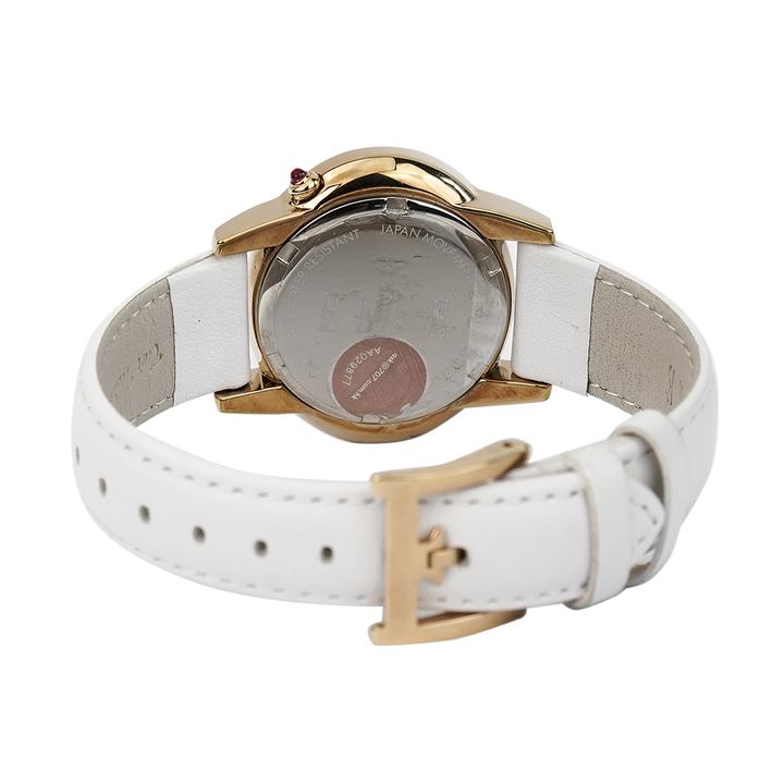 Jam Tangan Elle Time EL20054S06N Women MOP Dial White Leather Strap