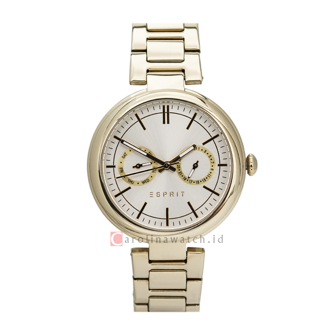 Jam Tangan ESPRIT ES109512004 Women Silver Dial Gold Stainless Steel Strap