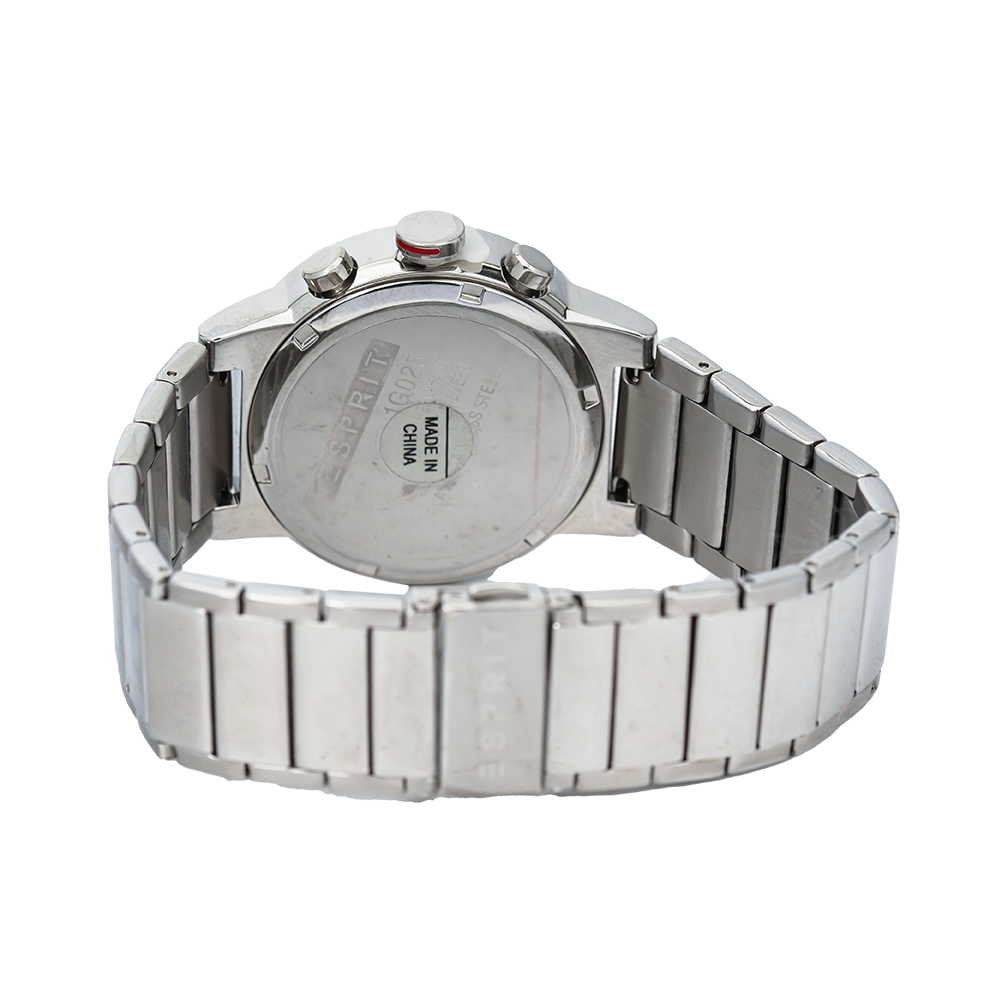 Jam Tangan ESPRIT ES1G025M0065 Men Black Dial Silver Stainless Steel Strap