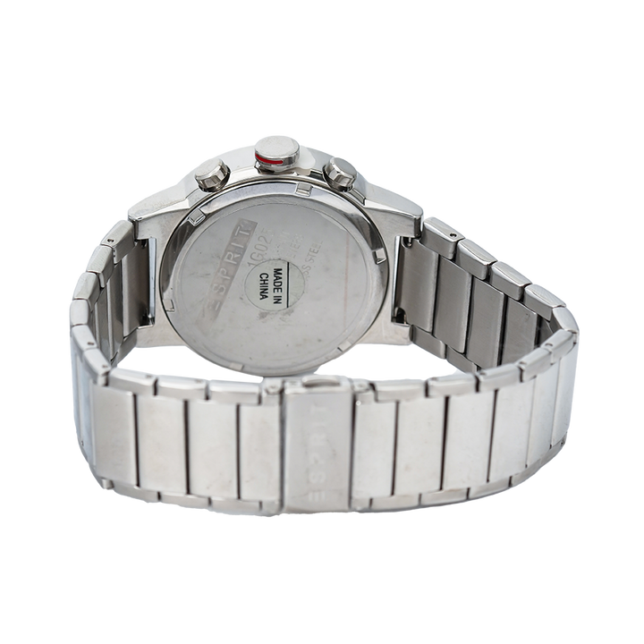 Jam Tangan ESPRIT ES1G025M0065 Men Black Dial Silver Stainless Steel Strap
