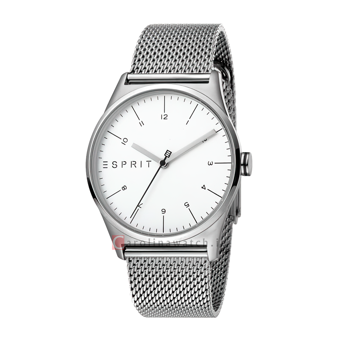 Jam Tangan ESPRIT ES1G034M0055 Men White Dial Stainless Steel Strap