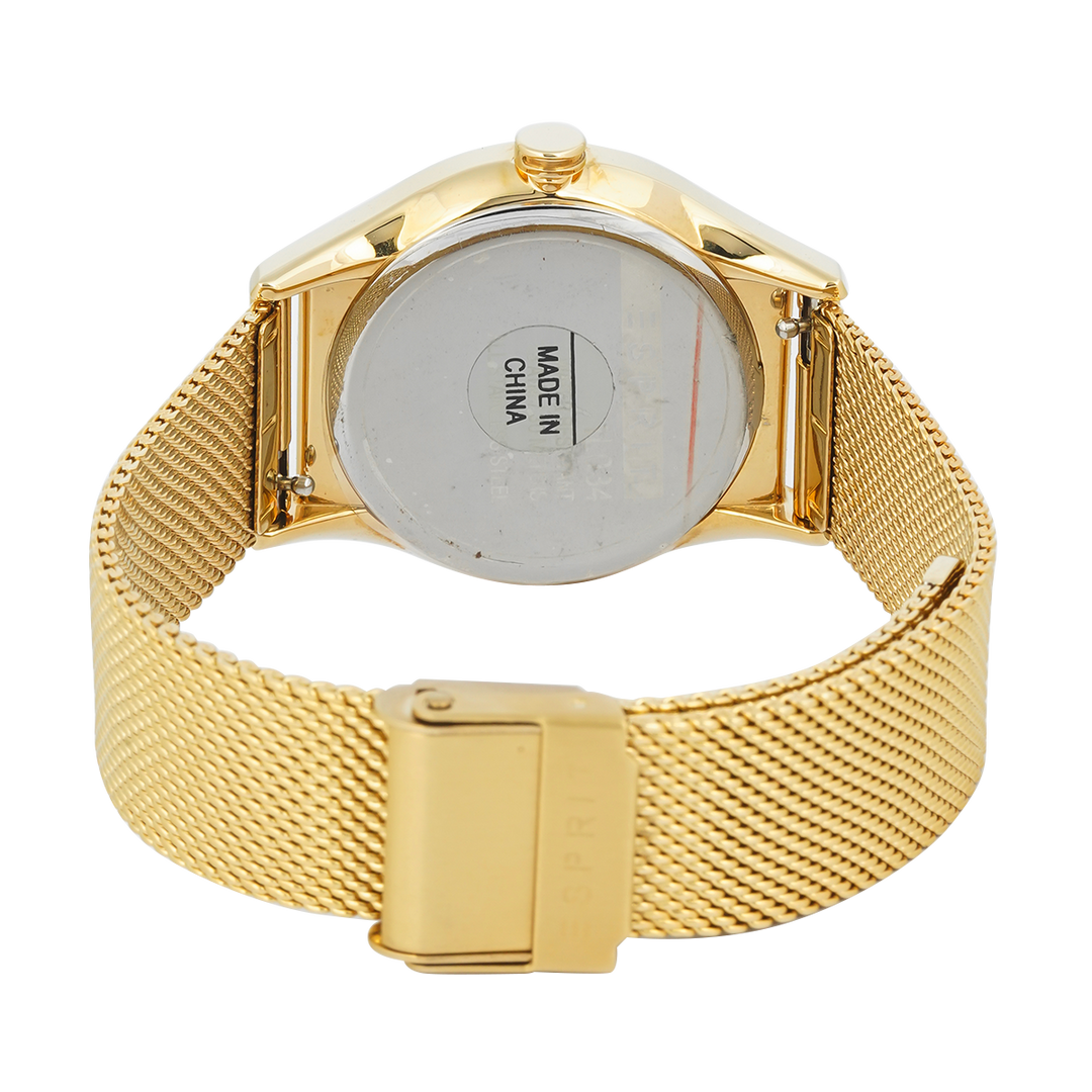 Jam Tangan ESPRIT ES1L034M0075 Women White Dial Gold Stainless Steel Strap