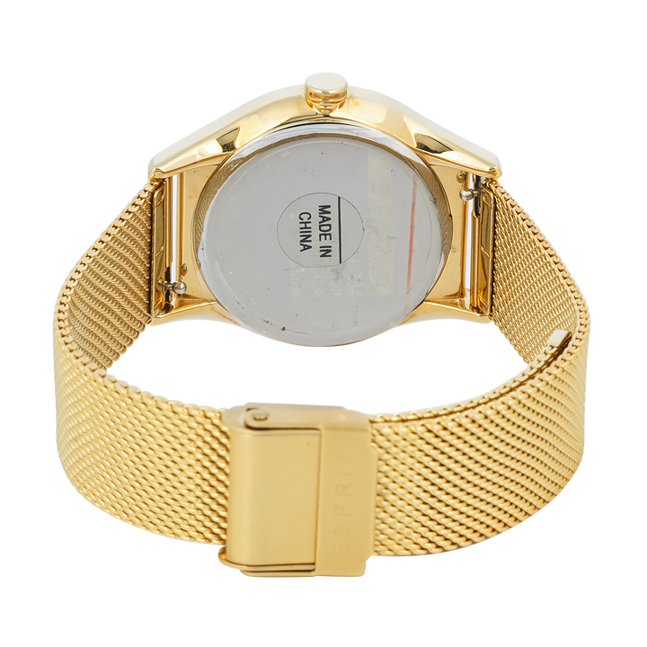 Jam Tangan ESPRIT ES1L034M0075 Women White Dial Gold Stainless Steel Strap