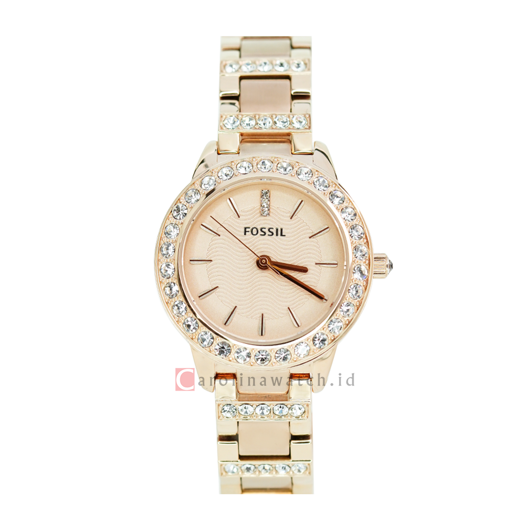 Jam Tangan Fossil Jesse ES3020 Women Rose Gold Dial Rose Gold Stainless Steel Strap