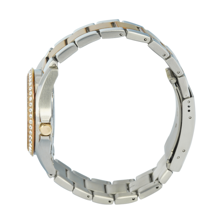 Jam Tangan Fossil Riley ES3204 Multifunction Women Silver Dial Dual Tone Stainless Steel Strap