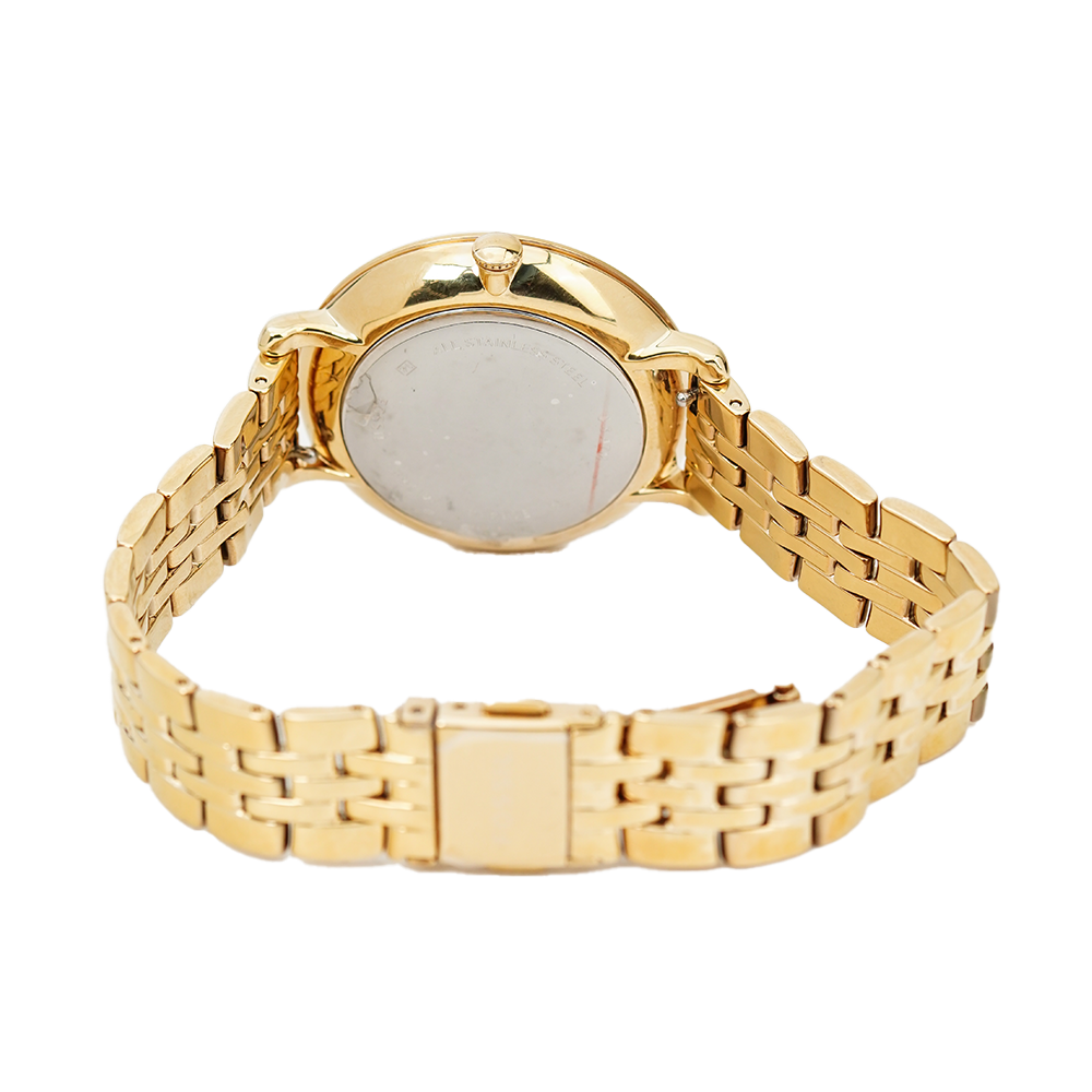 Jam Tangan Fossil Jacqueline ES3434 Women Champagne Dial Gold Stainless Steel Strap