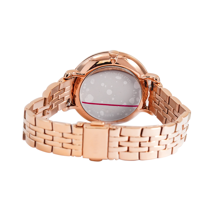 Jam Tangan Fossil Jacqueline ES3546 Women Rose Gold Dial Rose Gold Stainless Steel Strap