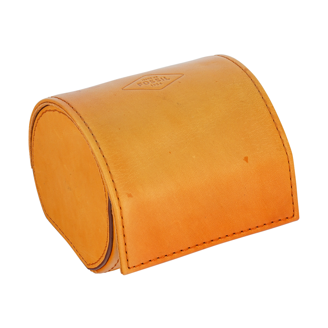 Jam Tangan Fossil Georgia ES4002SET Double Wrap Women White Dial Brown Leather Strap