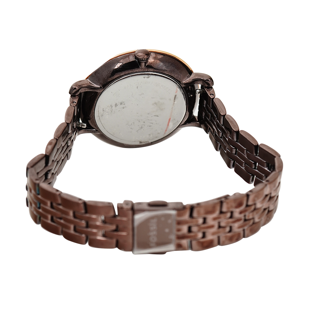 Jam Tangan Fossil Jacqueline ES4275 Women Brown Dial Brown Stainless Steel Strap