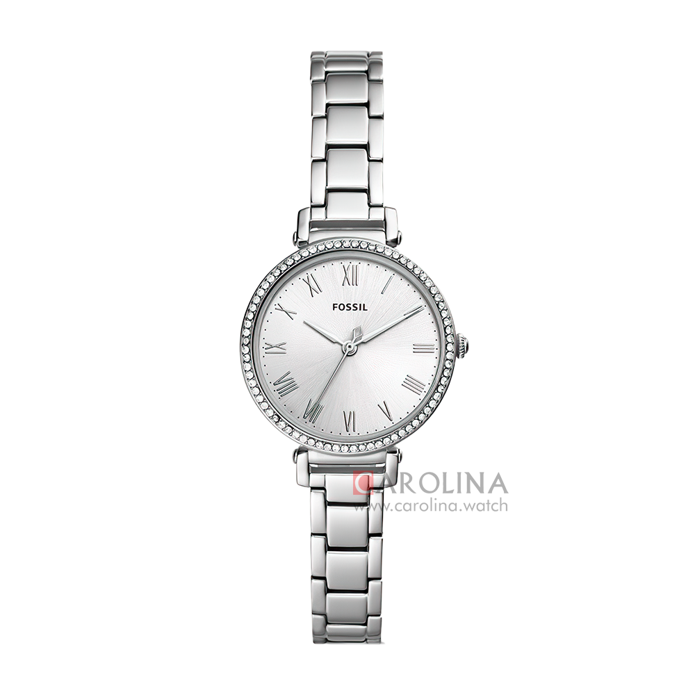 Jam Tangan Fossil Kinsey ES4448 Women Silver Dial Stainless Steel Strap