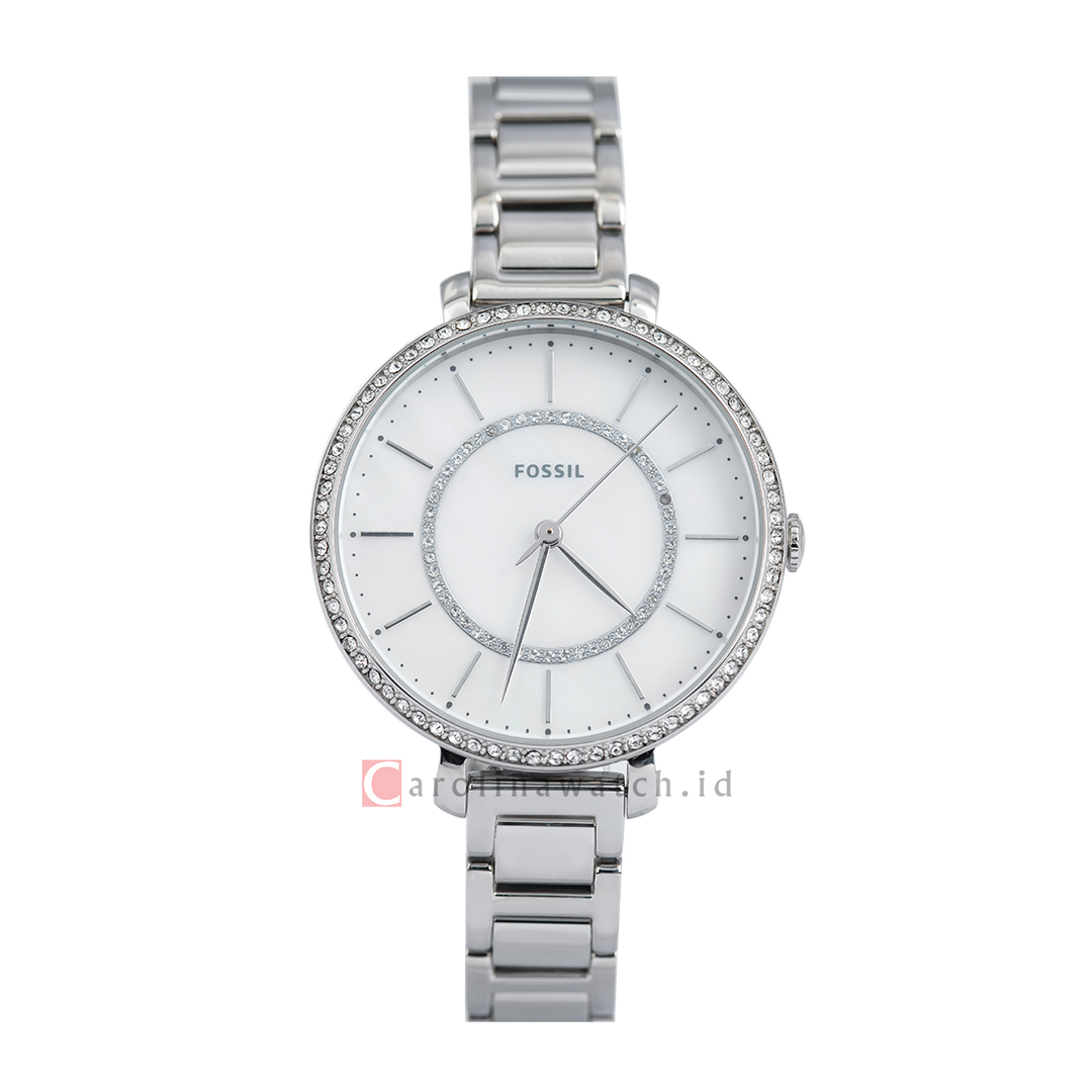 Jam Tangan Fossil Jocelyn ES4451 Women White MOP Dial Stainless Steel Strap