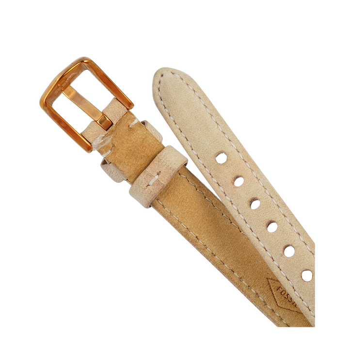 Jam Tangan Fossil Jocelyn ES4455 Women White MOP Dial Blush White Leather Strap