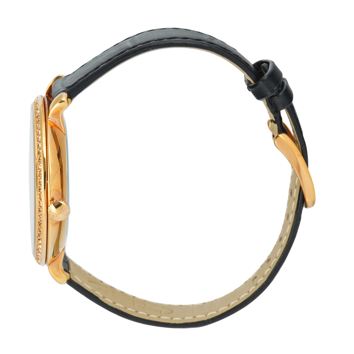 Jam Tangan Fossil Jocelyn ES4455 Women White Dial Black Leather Strap