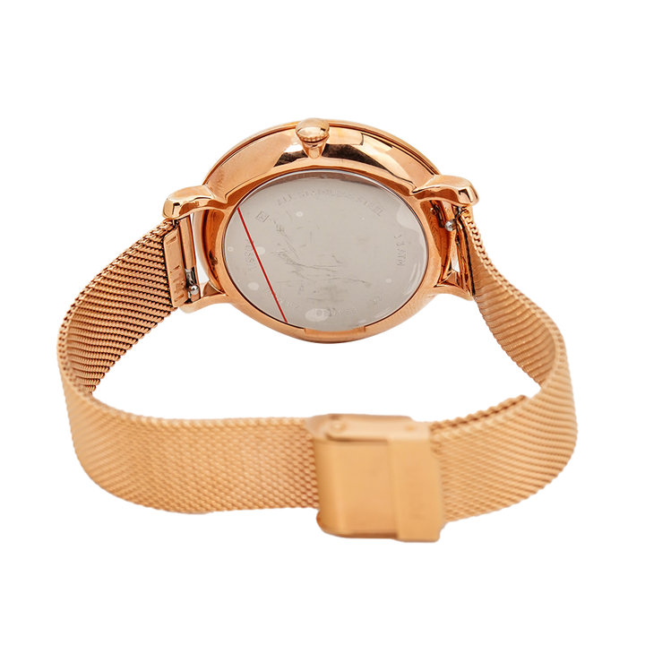 Jam Tangan Fossil Jacqueline ES4628 Women Rose Gold Dial Rose Gold Mesh Stainless Steel Strap