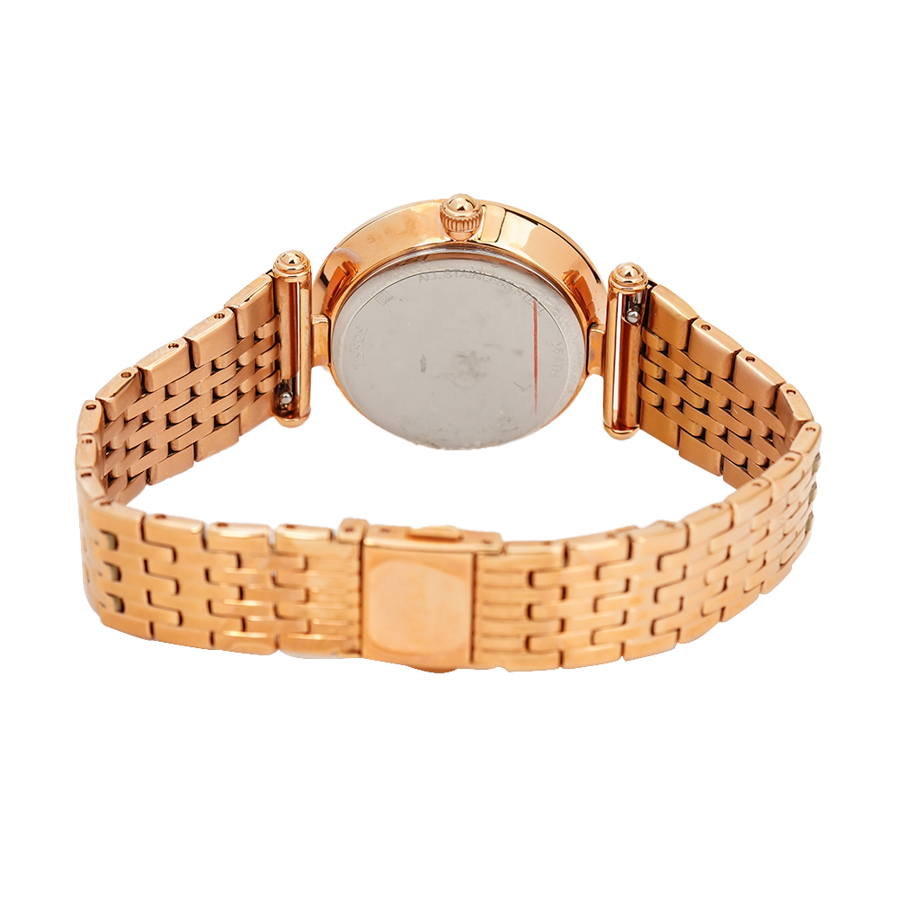 Jam Tangan Fossil Lyric ES4711 Women Rose Gold Dial Rose Gold Stainless Steel Strap