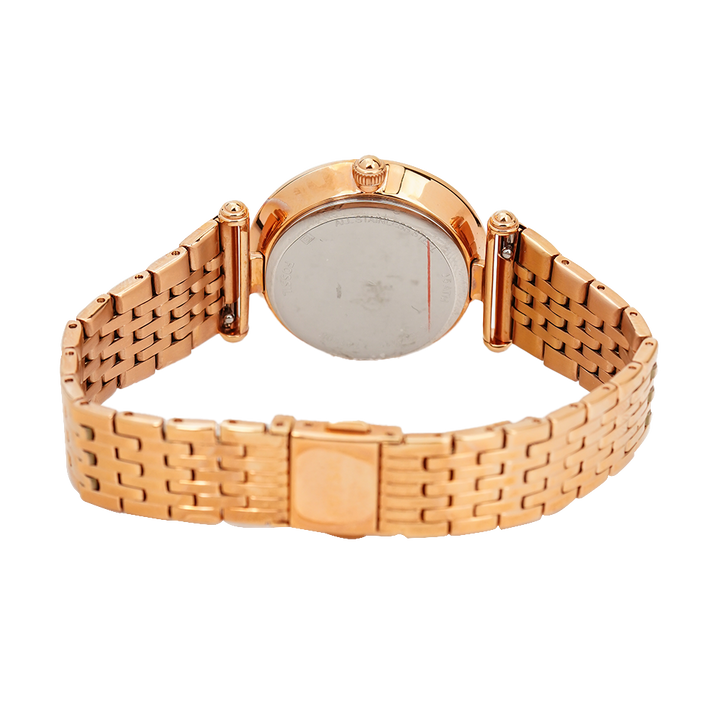 Jam Tangan Fossil Lyric ES4711 Women Rose Gold Dial Rose Gold Stainless Steel Strap