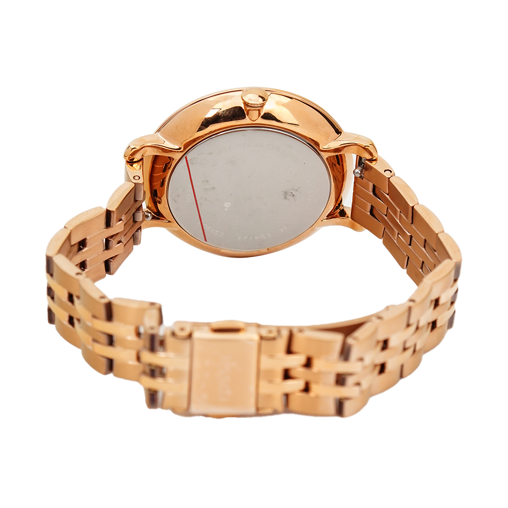 Jam Tangan Fossil Jacqueline ES4723 Women Brown Dial Rose Gold Stainless Steel Strap