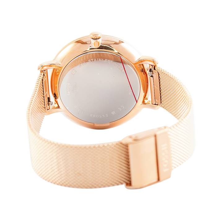 Jam Tangan Fossil Jacqueline ES5098 Women Rose Gold Dial Rose Gold Stainless Steel Strap