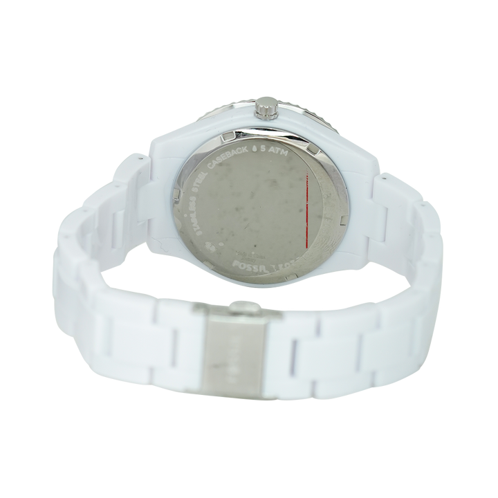 Jam Tangan Fossil Stella ES5151 Women White Dial White Ceramic Strap