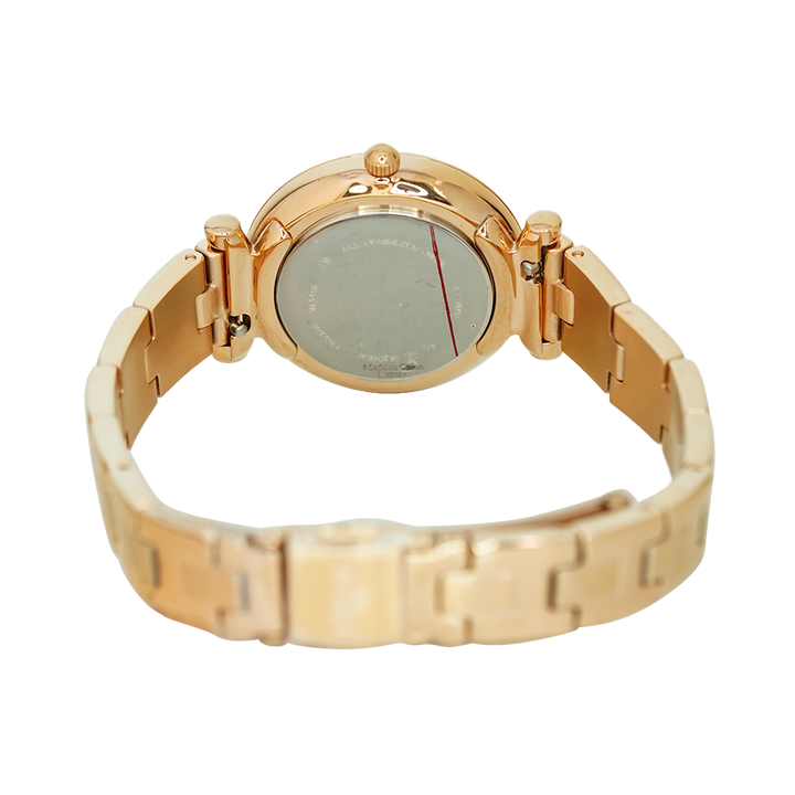 Jam Tangan Fossil Carlie ES5202 Women Silver Dial Rose Gold Stainless Steel Strap