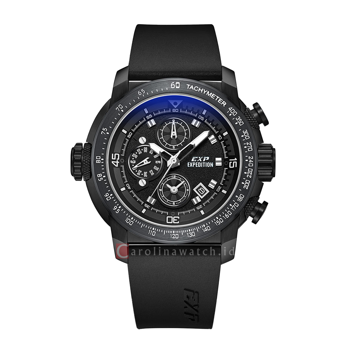Jam Tangan Expedition EXP EX 6335 GCREPBA Men Black Dial Black Rubber ...