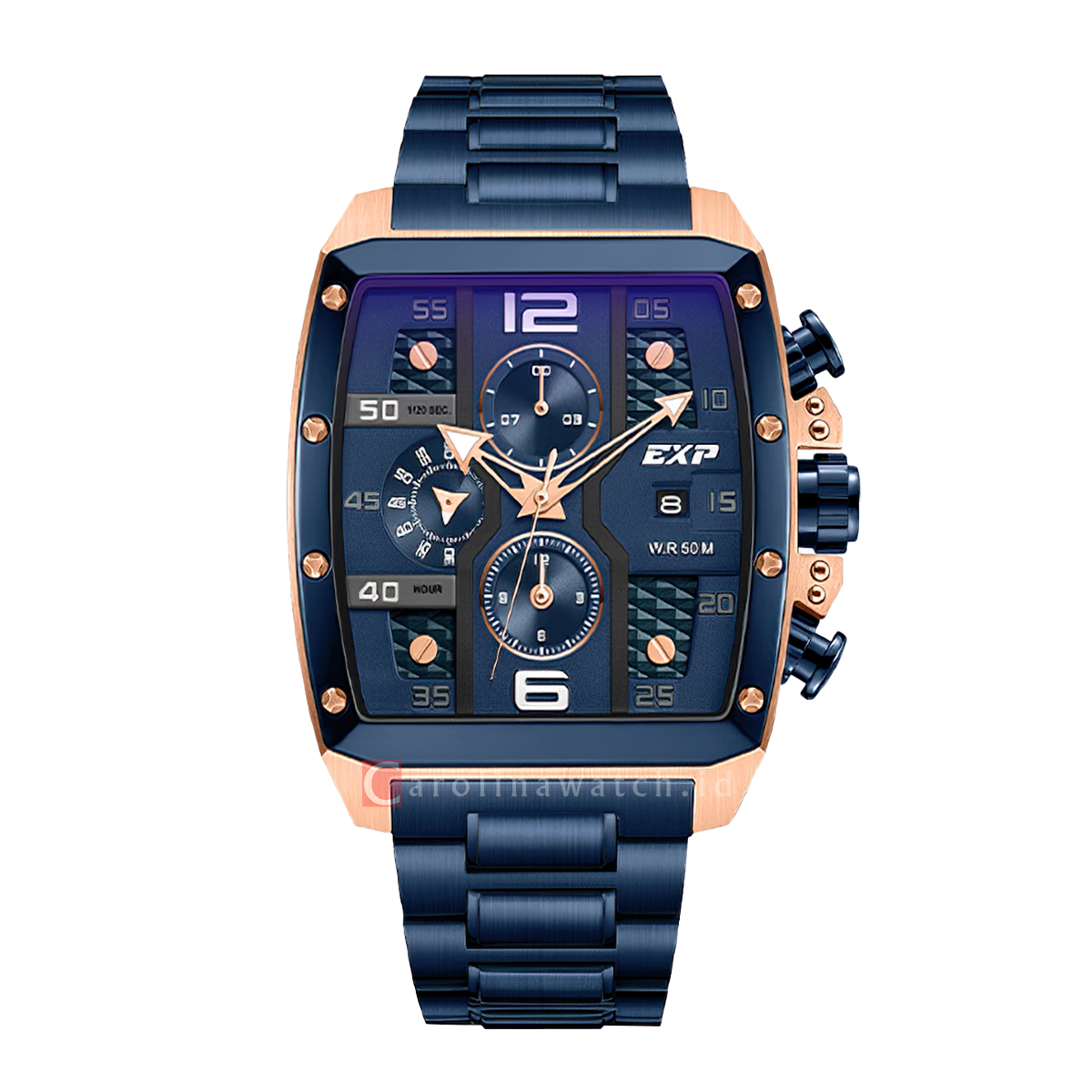 Jam Tangan Expedition EXP Chronograph EX 6636 BCBURBU Men Blue Dial Bl ...