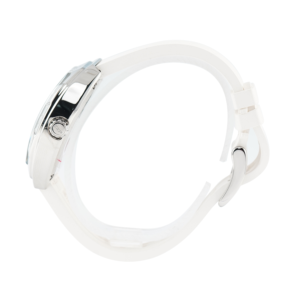 Jam Tangan Expedition EXP EX 6800 BFRSSSL Women White Dial White Rubber Strap