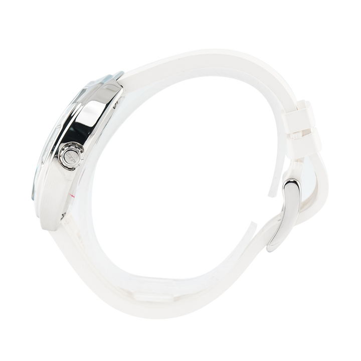 Jam Tangan Expedition EXP EX 6800 BFRSSSL Women White Dial White Rubber Strap