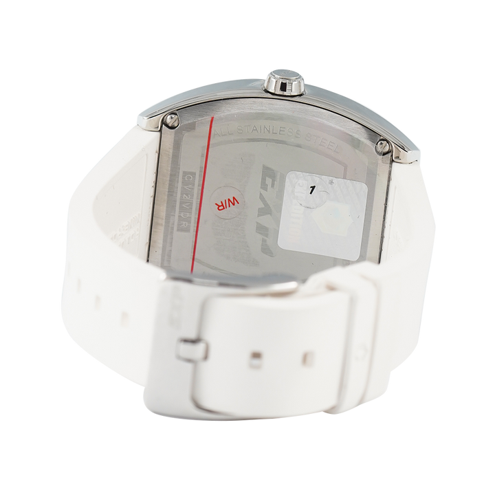 Jam Tangan Expedition EXP EX 6800 BFRSSSL Women White Dial White Rubber Strap