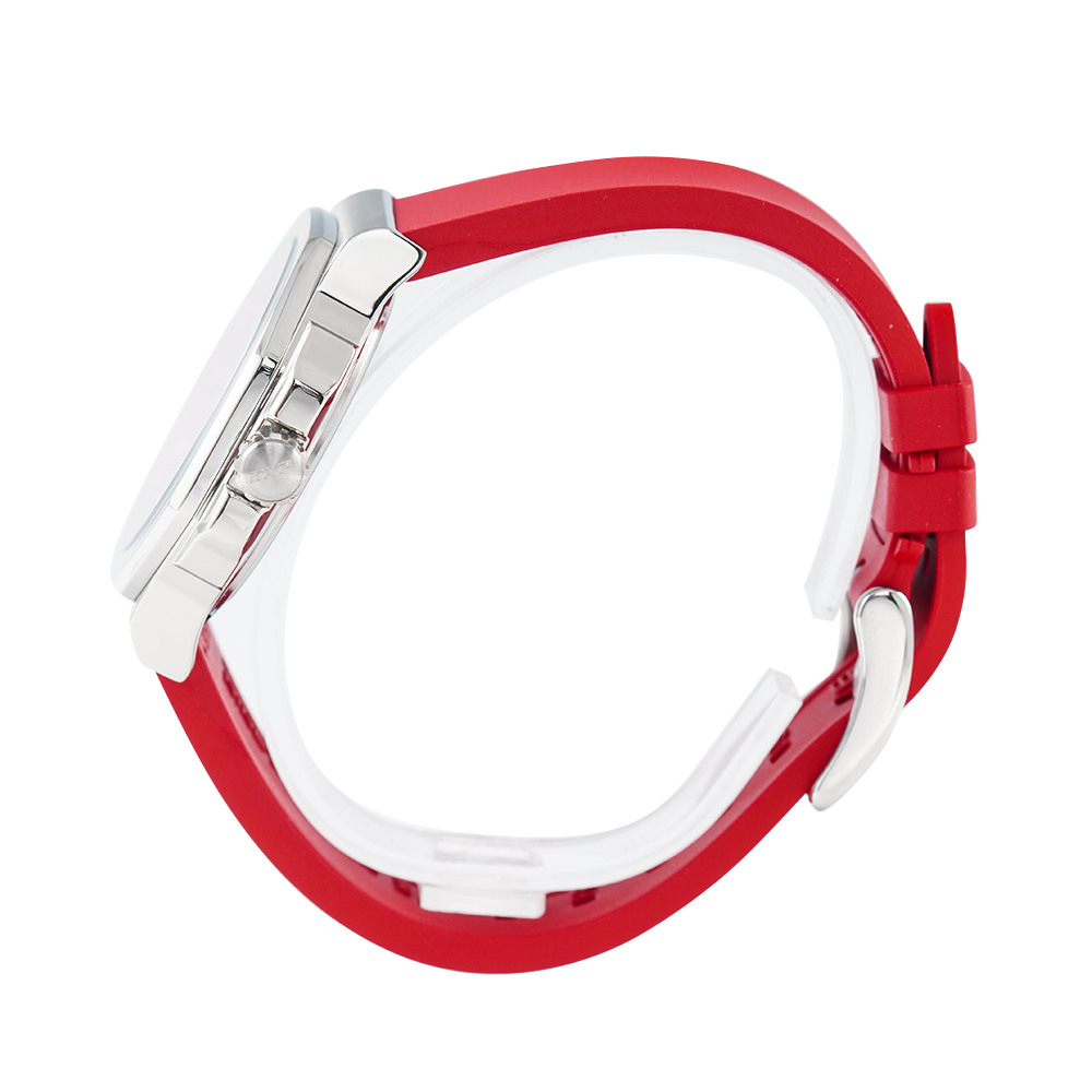 Jam Tangan Expedition EXP EX 6816 BFRSSRE Women Red Dial Red Rubber Strap